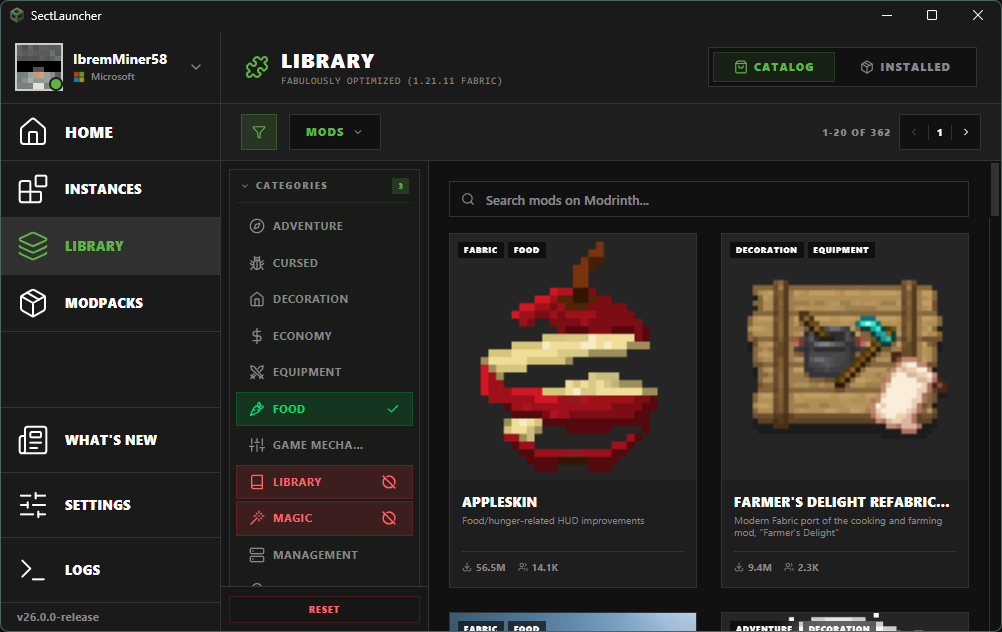 Интеграция с Modrinth