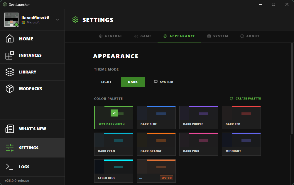 Настройки персонализации